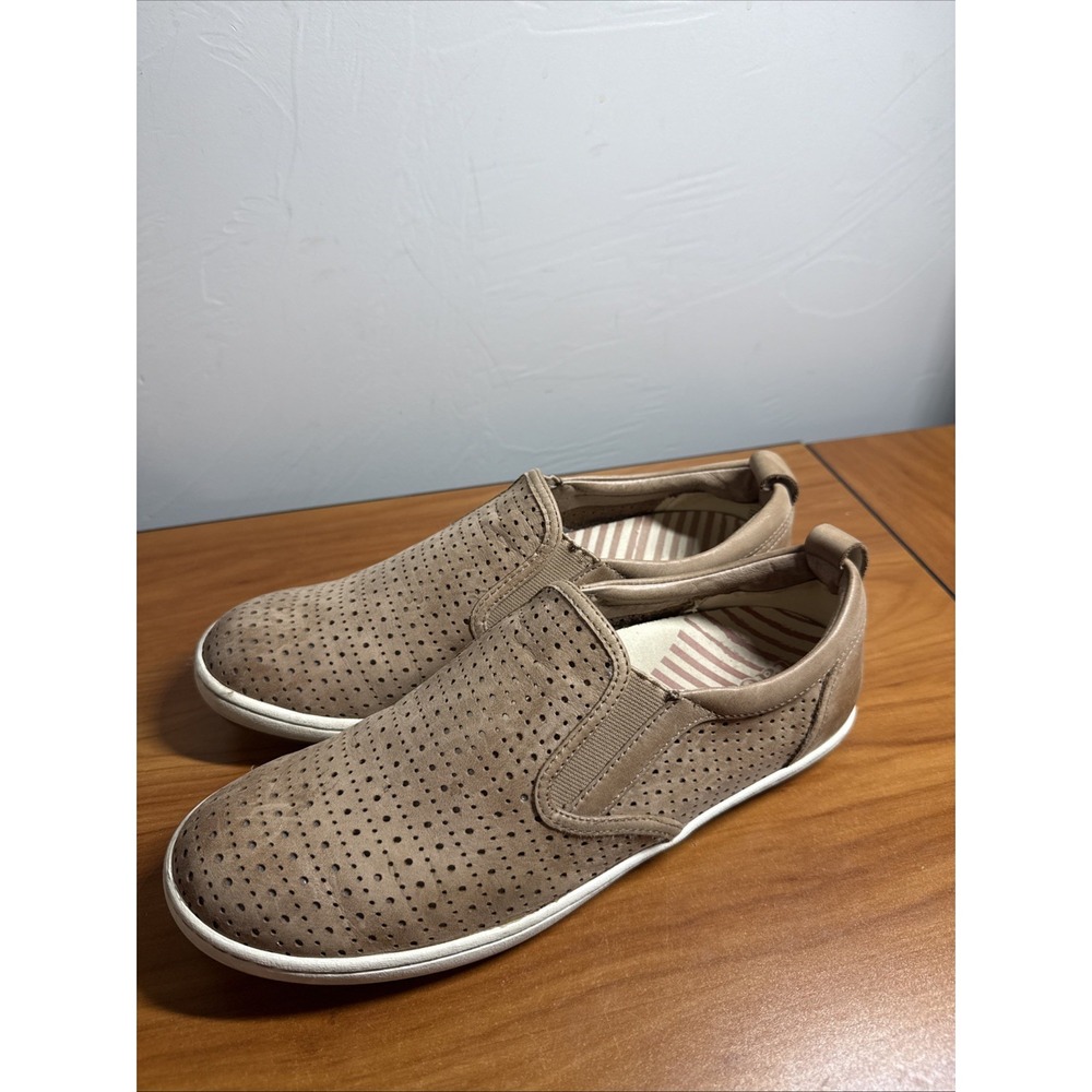 TAOS Court Shoes Slip-On Size 10 Caramel Brown Leather Sneakers Loafers